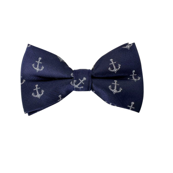 Navy Blue Anchor Pre-tied Bow Tie