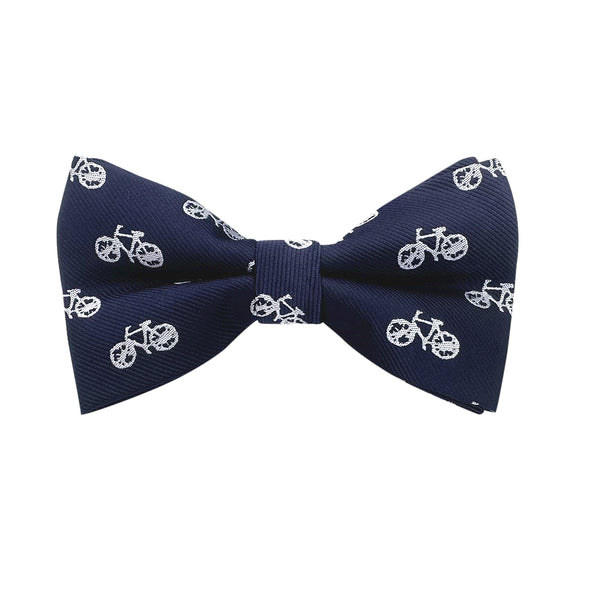 Navy Blue Bicycle Pre-tied Bow Tie