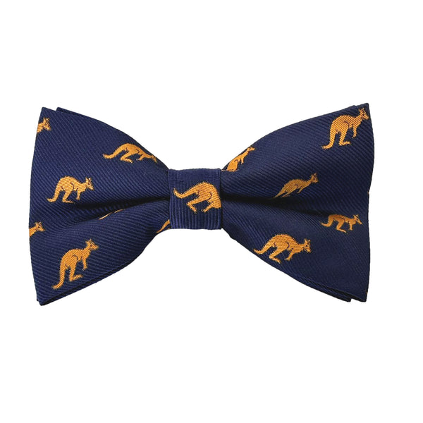 Navy Blue Kangaroo Pre-Tied Bow Tie