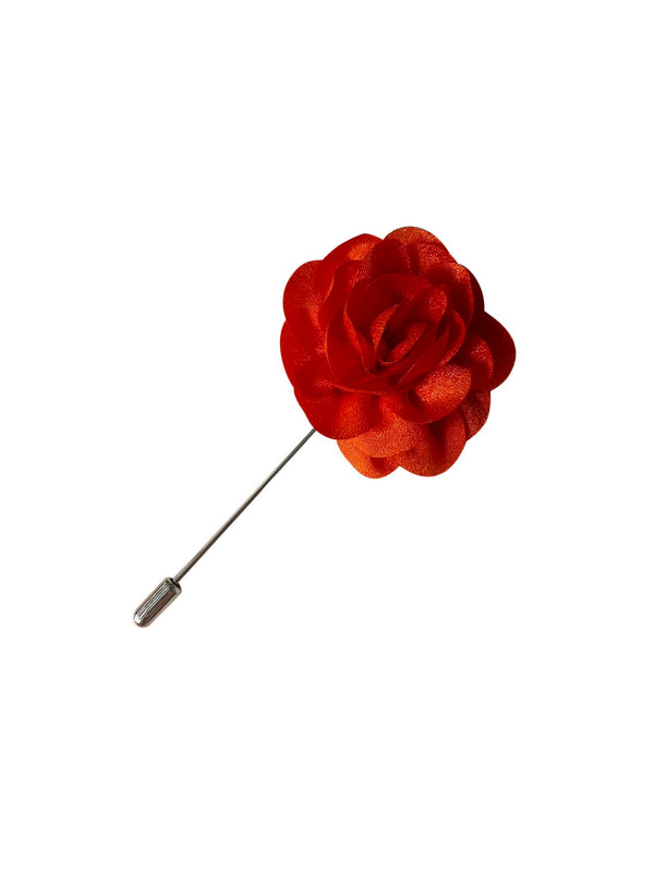 Orange Flower Lapel Pin