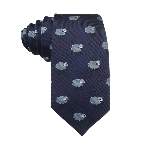 Dark Navy Blue Sheep Necktie