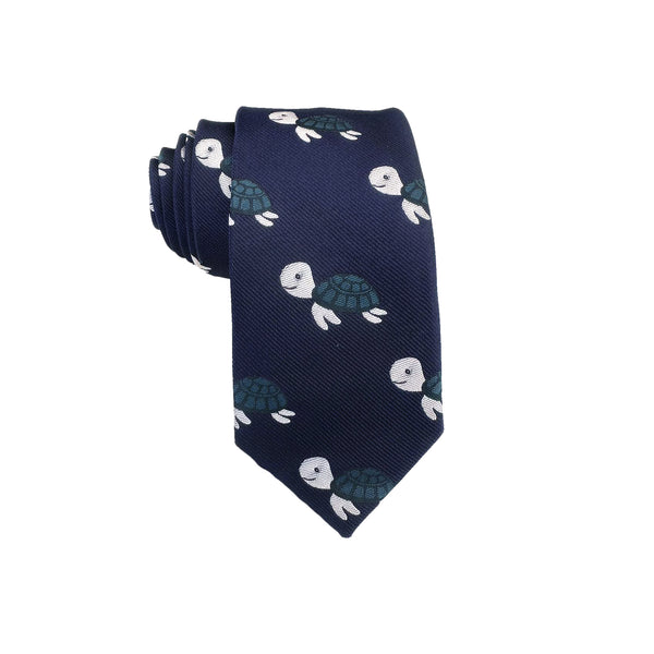 Navy Blue Sea Turtle Necktie