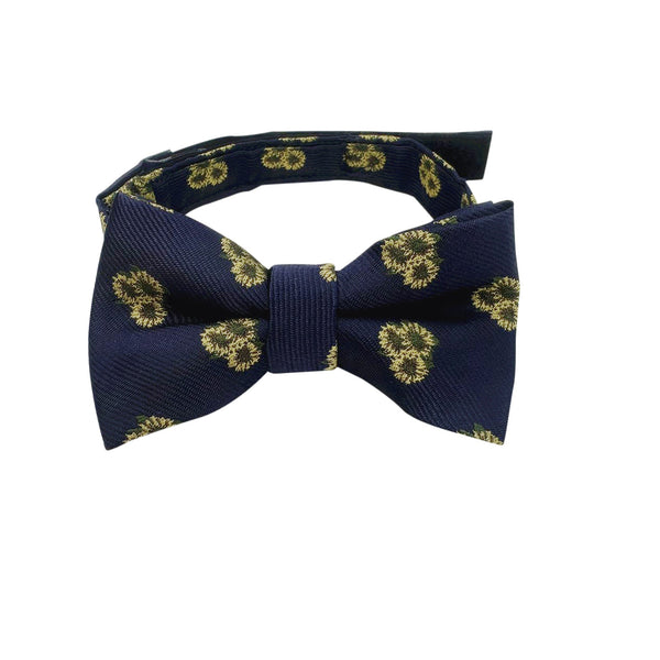 Navy Blue Yellow Spring Sunflower Kids Bow Tie