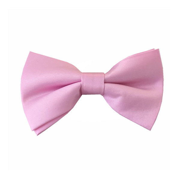 Tickled Pink Satin Pre-tied Bow Tie