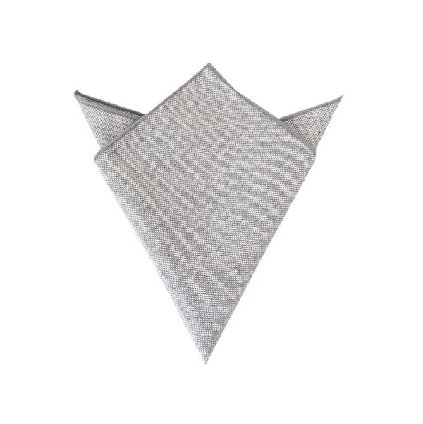 Grey Weave Linen Pocket Square