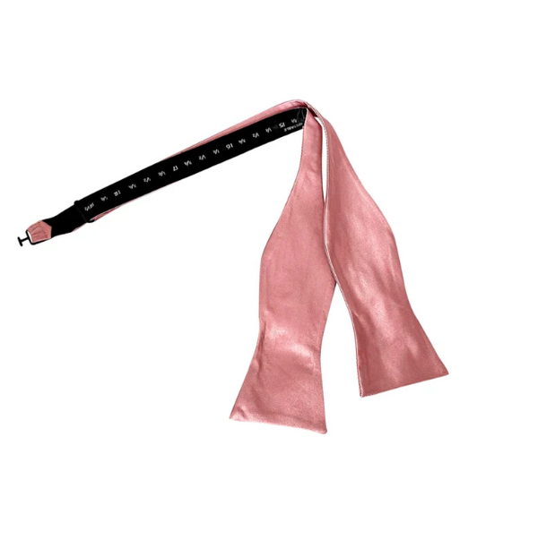 Desert Coral Satin Self-tied Bow Tie