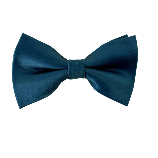 Ink Blue Matte Satin Pre-tied Bow Tie