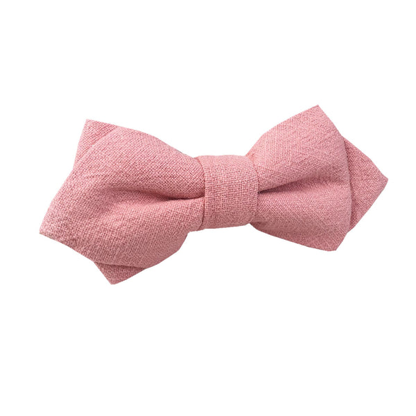 Ballet Pink Linen Adult Diamond Bow Tie