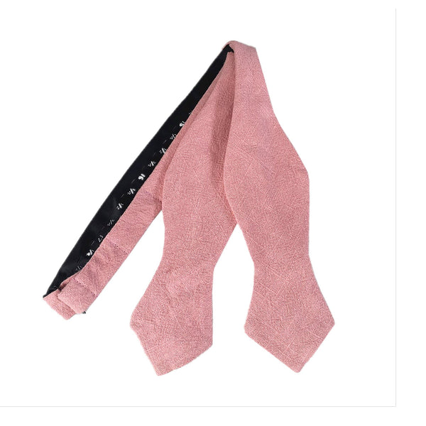 Ballet Pink Linen Self-tied Diamond Bow Tie