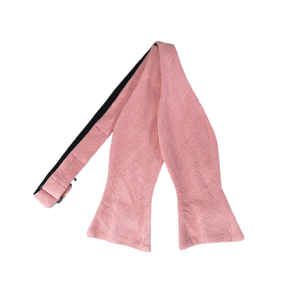 Ballet Pink Linen Self-tied Bow Tie