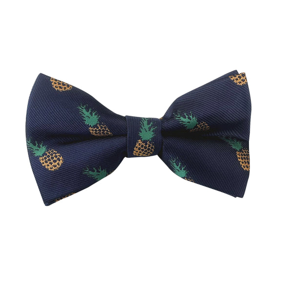 Navy Blue Pineapple Pre-tied Bow Tie