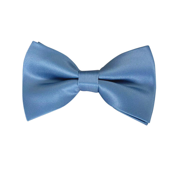 Steel Blue Satin Pre-tied Bow Tie