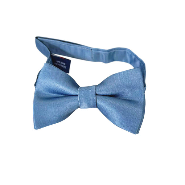 Steel Blue Satin Kids Bow Tie