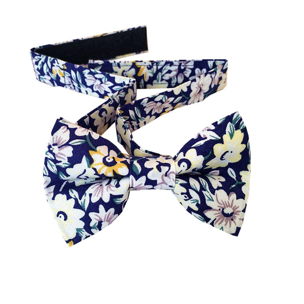 Sapphire Blue Floral Kids Bow Tie