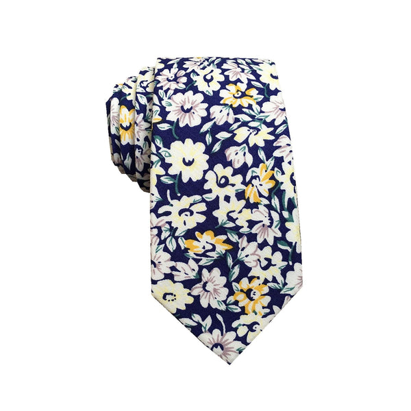 Sapphire Blue Floral Necktie