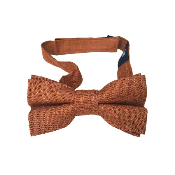 Rusty Bronze Linen Kids Bow Tie