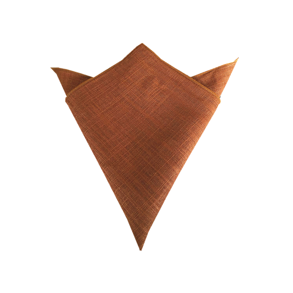 Rusty Bronze Linen Pocket Square