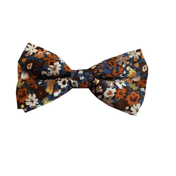 Rust Midnight Floral Pre-tied Bow Tie