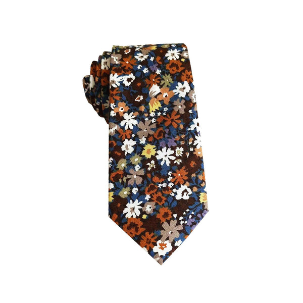 Rust Midnight Floral Necktie