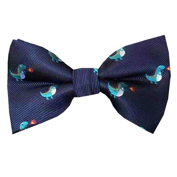 Navy Dino Pre-tied Bow Tie