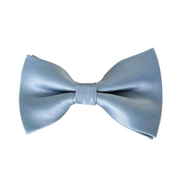 Dusty Blue Matte Satin Pre-tied Bow Tie