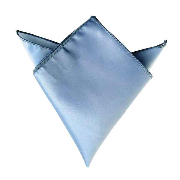 Dusty Blue Matte Satin Pocket Square