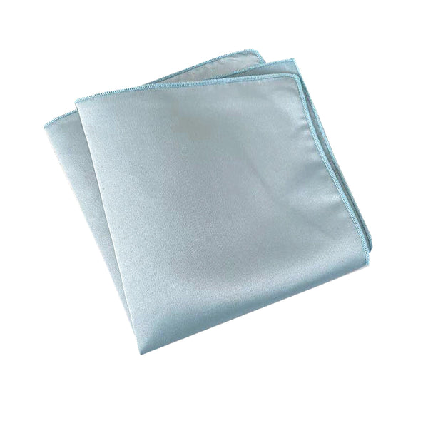 Dusty Blue Satin Pocket Square