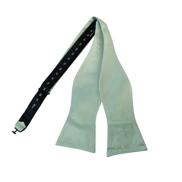 Dusty Sage Matte Satin Self-tied Bow Tie