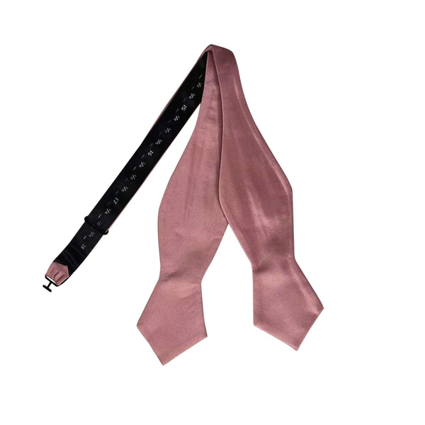 Dusty Rose Satin Self-tied Tip Bow Tie