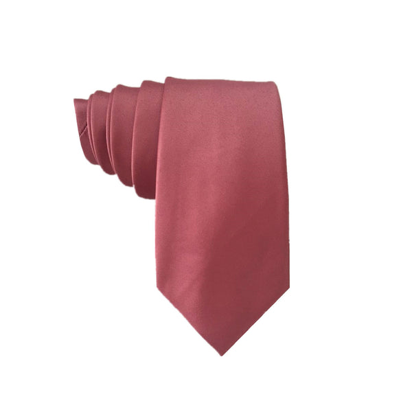 Dusty Rose Pink Satin Necktie