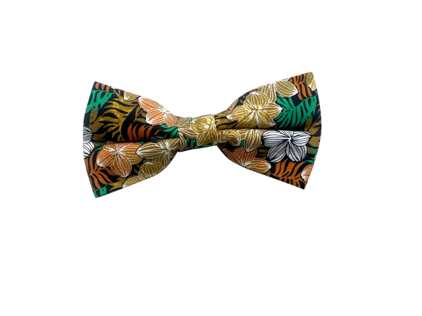 Luxor Gold Tropical Leaves Pre-tied Bow Tie