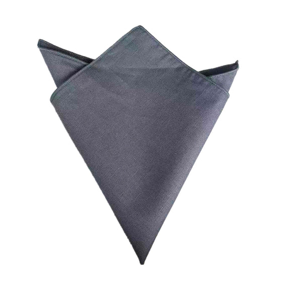 Grey Linen Pocket Square