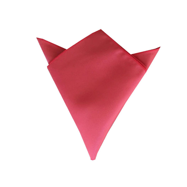 Guava Pink Satin Pocket Square