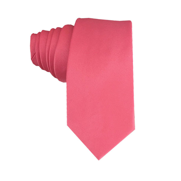 Guava Pink Satin Necktie