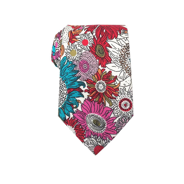 Hot Pink Sunflower Necktie