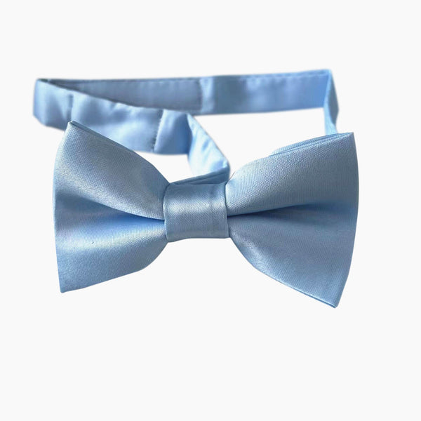 Ice Blue Satin Kids Bow Tie