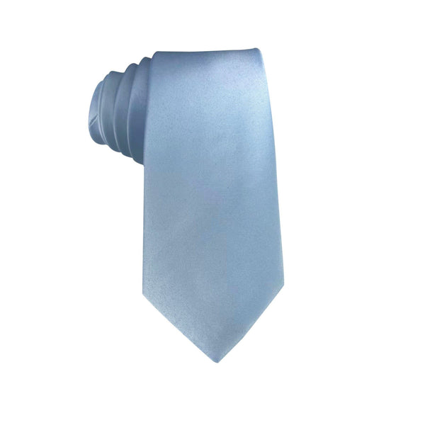 Ice Blue Satin Necktie