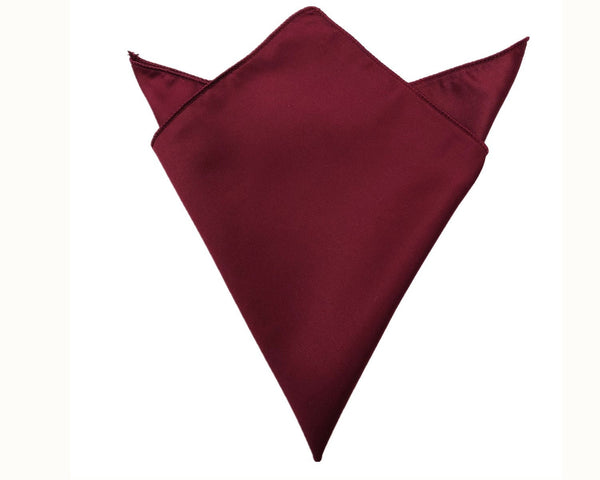 Burgundy Satin Pocket Square