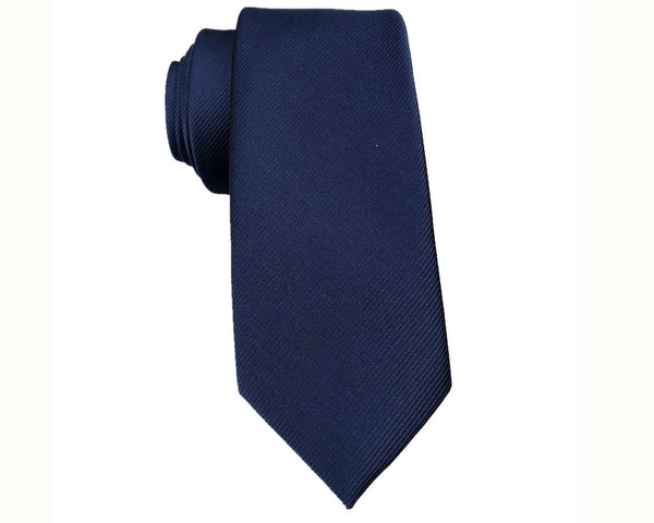 Navy Weave Skinny Tie