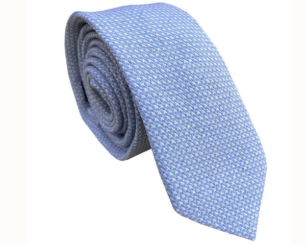 Pale Blue Tweed Skinny Tie