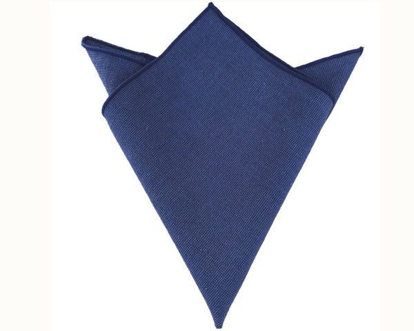 Navy Blue Cotton Pocket Square