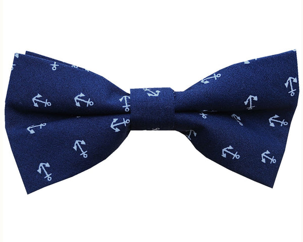 Navy Anchor Pre-tied Bow tie