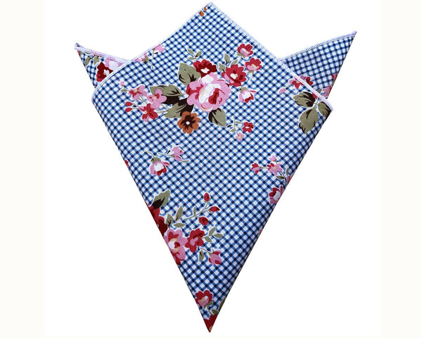 Gingham Checkered Cotton Pocket Square
