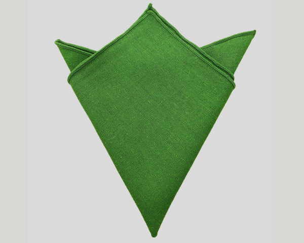 Green Lime Linen Pocket Square