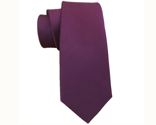 Dark Burgundy Weave Skinny Tie