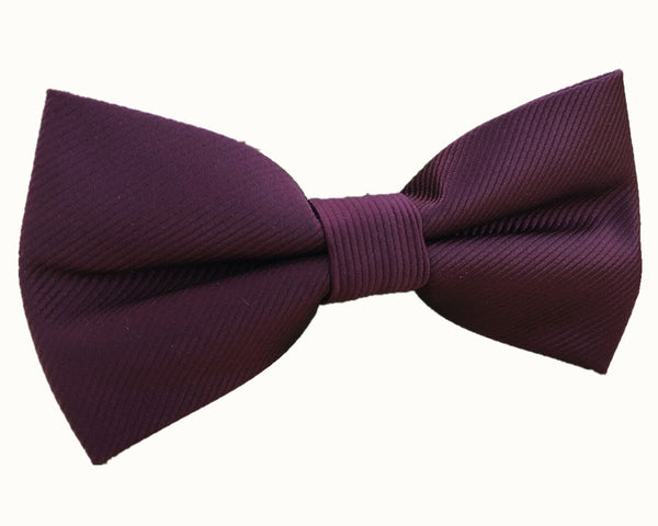 Dark Burgundy Weave Pre-tied Bow Tie