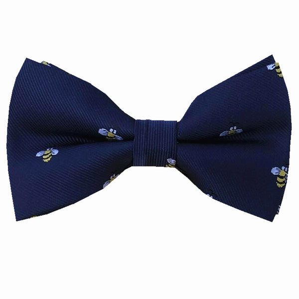 Navy Bumble Bee Pre-tied Bow Tie