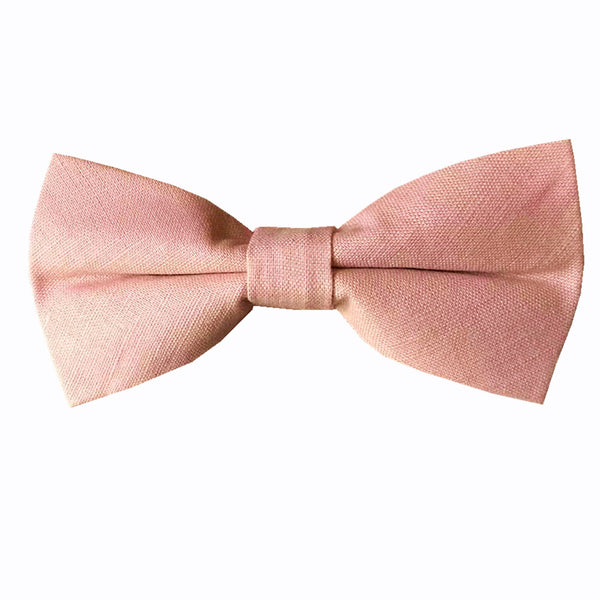 Ballet Nude Pink Linen Pre-tied Bow Tie