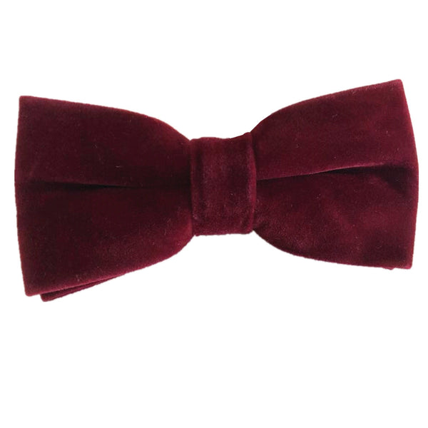 Burgundy Velvet Pre-tied Bow Tie