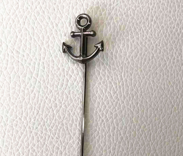 Antique Silver Anchor Lapel Pin